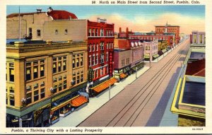 Colorado Pueblo Looking North On Main Street From Second Street Curteich