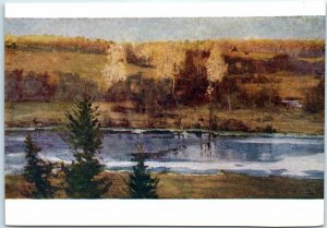 Postcard - It Gets Cold By V.N. Meshkov