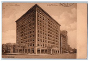 1911 Lee Huckins Hotel Exterior Scene Roadside Oklahoma City OK Posted Postcard