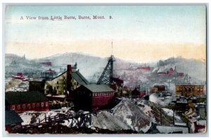 1910 A View From Little Butte Mountain Scene Butte Montana MT Antique Postcard