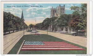 Floral Flag, Court Of Honor, Milwaukee, Wisconsin, 1900-1910s