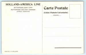 Steamship Rotterdam Ship Ocean Liner Steamer Postcard