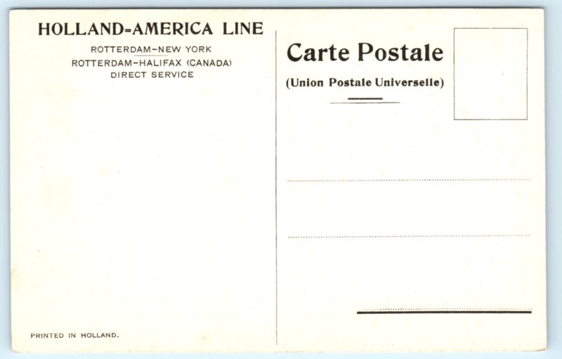 Steamship Rotterdam Ship Ocean Liner Steamer Postcard