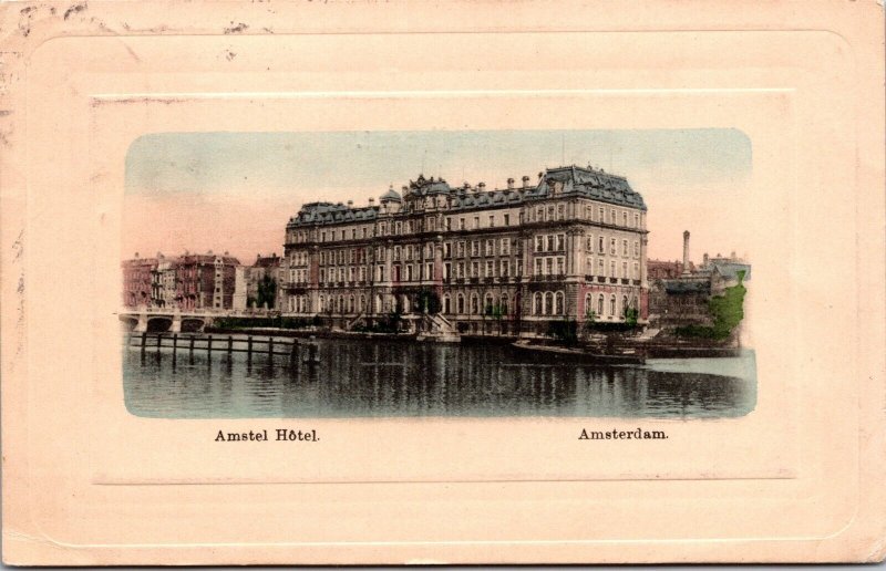 Vtg Amstel Hotel Amsterdam Netherlands Holland 1902 Postcard