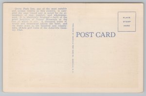 State View~Grove Park Inn At Night Asheville North Carolina~Vintage Postcard 