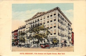 Hotel Brevoort Fifth Avenue & 8th St New York City 1914 postcard