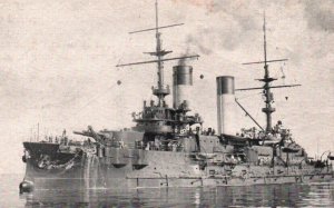 Russian Imperial Navy Battleship Oryol 'Eagle' - c1900s Postcard