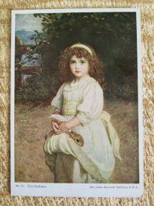 THE ORPHANS BY MILLAIS.VTG ART POSTCARD*P57