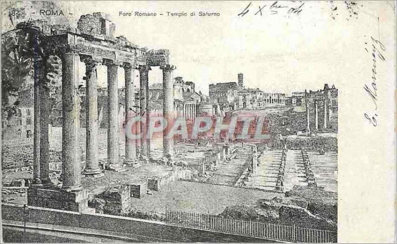  Vintage Postcard Foro Romano - Tempio di Saturno