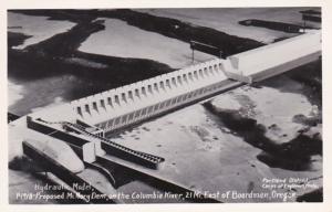 Oregon Proposed McNary Dam On The Columbia River Real Photo