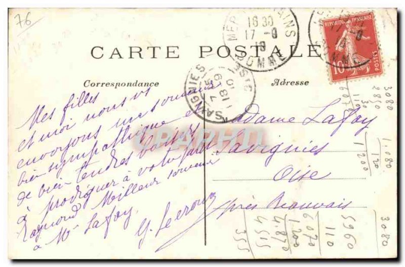 The TReport Old Postcard Departure of Mercury for Dieppe (boat)