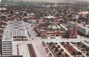 Postcard Romania Ploiesti city center aerial view