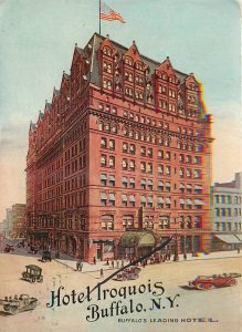 1911 Buffalo New York Hotel Iroquois autos occupation flag Postcard 25-12280