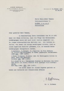 Dr Albert Hoffman Swiss LSD Scientist Chemist Hand Signed Letter