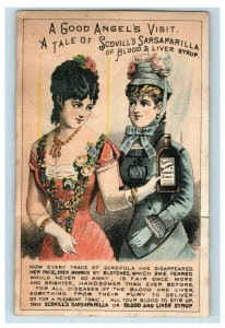 1880s Mechanical Cards Dr. Wm Hall's Balsam Scovill's Sarsaparilla Lot Of 2 P201 