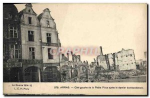 Old Postcard Billiard Arras left Approval of the Square after the last bombin...