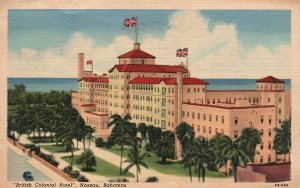 Vintage Postcard 1951 British Colonial Hotel Nassau Bahamas Fort Nassau