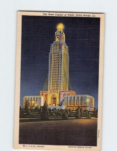 Postcard The State Capitol at Night, Baton Rouge, Louisiana