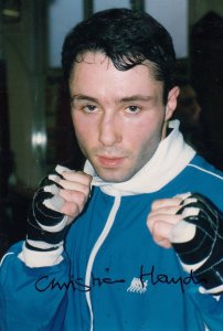 Christian Chris Haydn London Boxer Training At Gym Hand Signed Photo