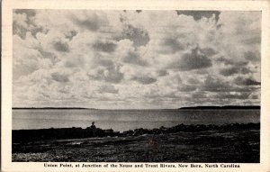 Union Point at Neuse and Trent Rivers, New Bern NC c1944 Vintage Postcard R45