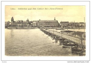 Boats, Schiffsbrucke Gegen Hotel Coblenzer Hof U. Riesen-Furstenhof, Coblenz ...