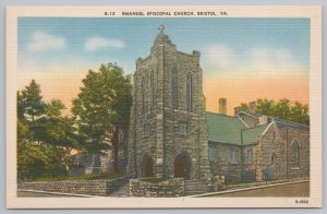 Bristol Virginia~Emanuel Episcopal Church~Linen Vintage Postcard