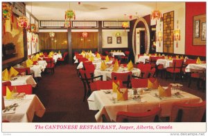 Cantonese Restaurant, Inside View, JASPER, Alberta, Canada, 40-60´s