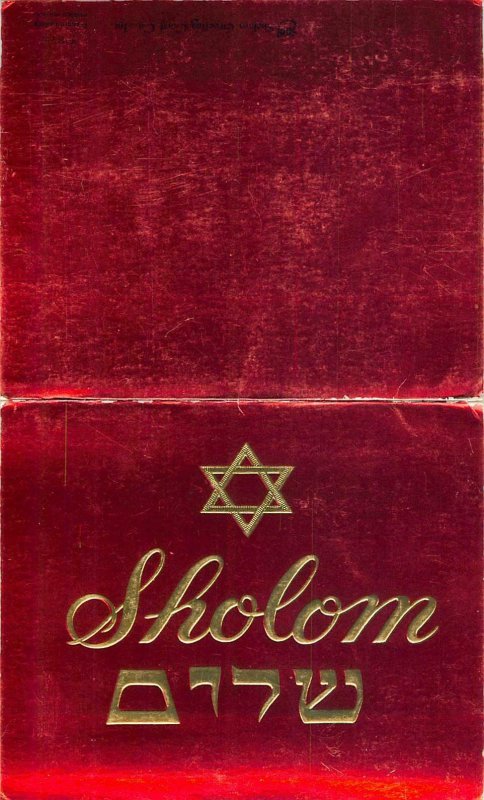 Holidays Greeting Postcard in Hebrew Star of David