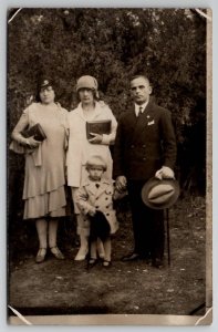 RPPC German Family Real Photo Bradruiski 1929 Real Photo Postcard M21