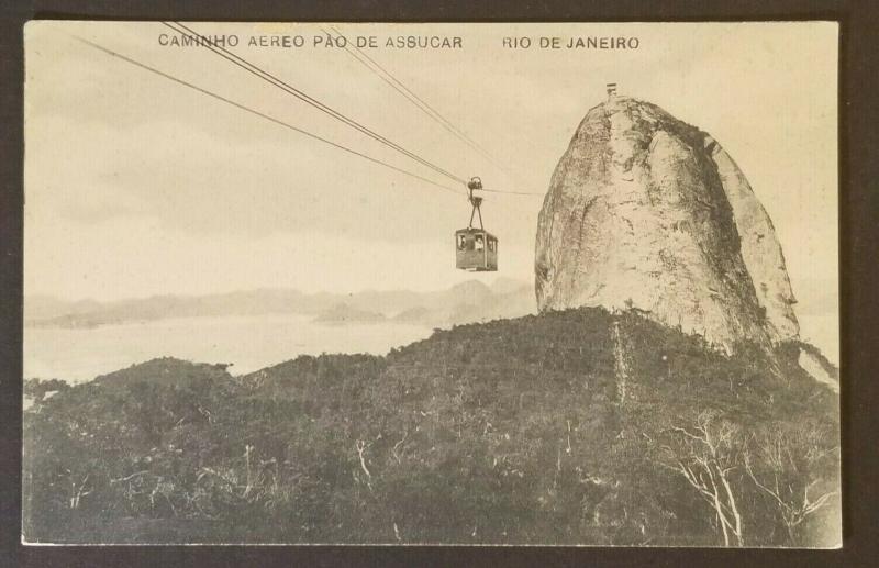 Mint Brazil Rio De Janeiro Sugerloaf Mountain Cable Car Real Picture Postcard