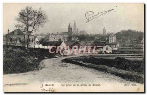 Old Postcard Sens View Taking Meaux Road