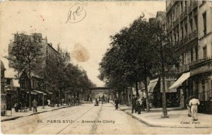 CPA PARIS 17e - avenue de Clichy (74977)
