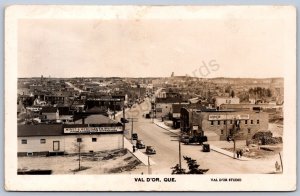 K37/ Val D'or Quebec Canada RPPC Postcard c1930 Mining Supply Stoe Main St 39