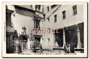 Postcard Old Prison Poitiers Hotel Smoke Provost Interior of the court