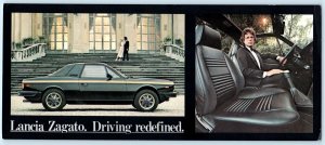 Automobile Advertising 1979? LANCIA ZAGATO Car Interior 4x9 Postcard