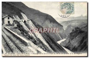 Old Postcard Dauphine line Mure Passage of the Rivoire Pic on the Drac and Mo...