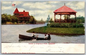 Vtg Chicago Illinois IL Scene In Garfield Park 1907 View Postcard