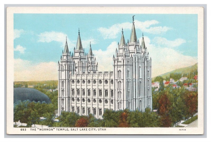 Postcard The Mormon Temple Salt Lake City Utah