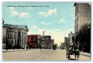 1912 Broadway Looking South Exterior Building Oklahoma City Oklahoma OK Postcard