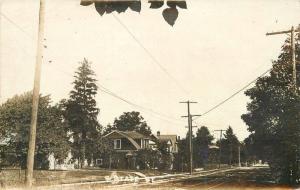 Belleville Ohio C-1910 State Street Richland County Trolley Tracks RPPC 213