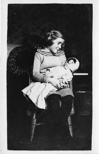 Little girl with a doll Child, People Photo Unused 