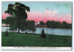 c1910 By Lake Placida Elizabethtown College Pennsylvania PA Antique Postcard