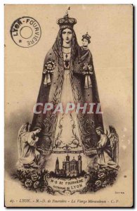 Lyon - Our Lady of Fourviere - The Miraculous Virgin - Old Postcard