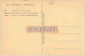 Old Post Card Le Puy (Haute Loire) La Douce France Statue of N of France on t...