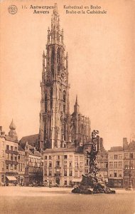 brabo et la Cathedrale Anvers Belgium Unused 