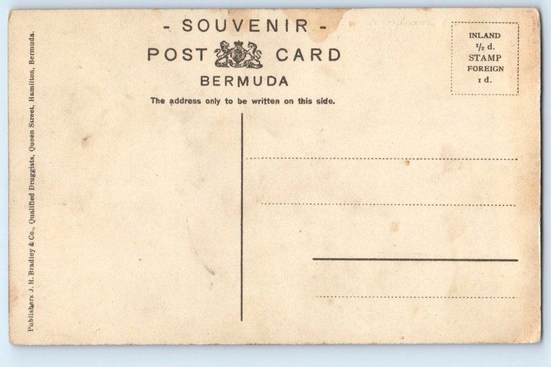 Bermuda Postcard S.S. Bermudlan Passing Two Rock Passage c1910 Antique