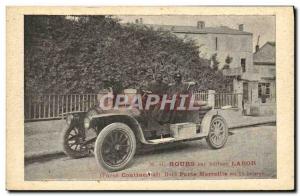 Postcard Old M G Automotive Hours of Labor Car Tires Continental Raid Marseil...