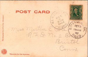 New Britain Connecticut High School 1907 Rotograph Postcard