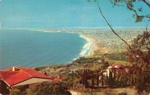 Palos Verdes Hills California Looking North Along Coast Vintage Postcard J71175