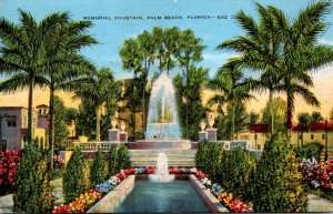 Florida Palm Beach Memorial Fountain 1951